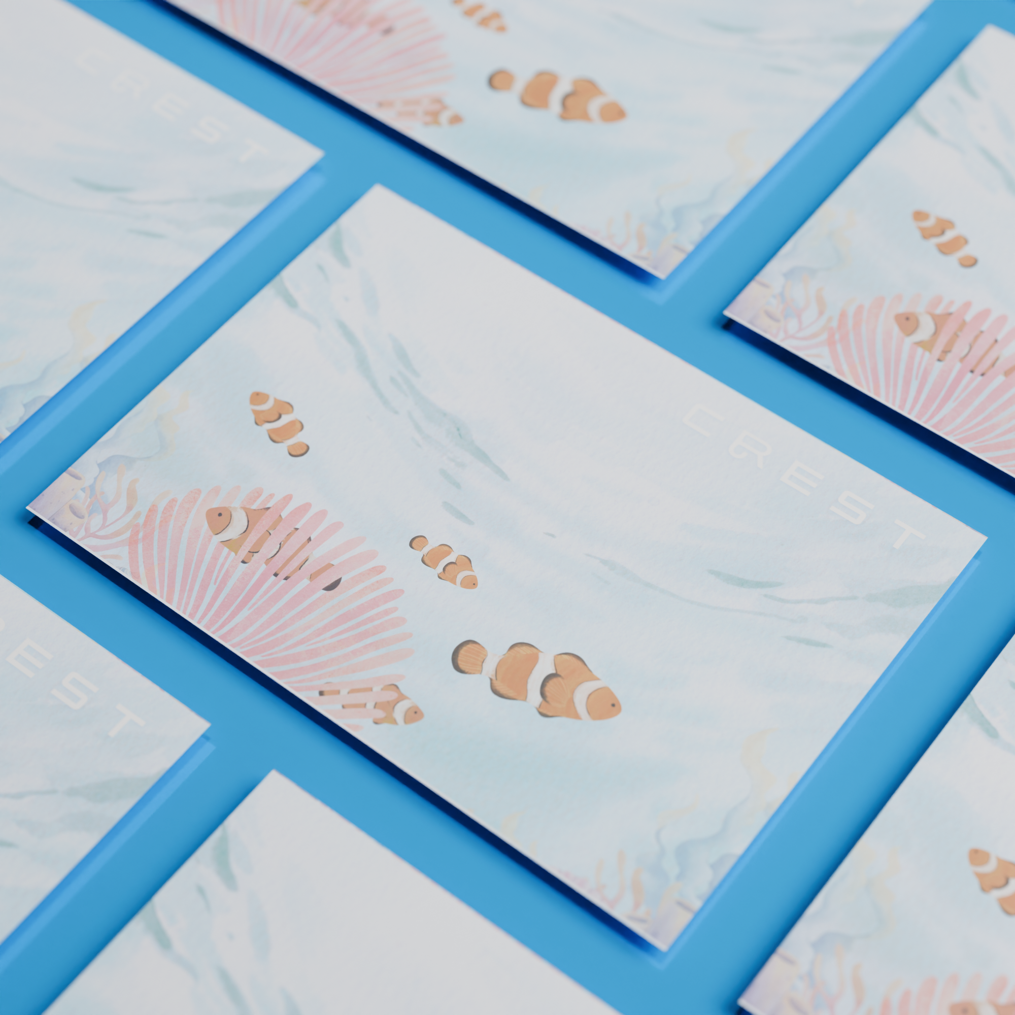 CREST Postcard｜Watery Journal Series - Clownfish